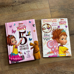 Disney Retired Junior Fancy Nancy 5 Minute Stories & Activity Book set Easter